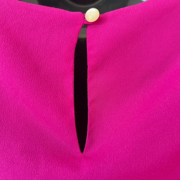 Lauren Ralph Lauren Women's Sz M Fuscia Sleeveless Polyester Layered Blouse - Picture 4 of 6